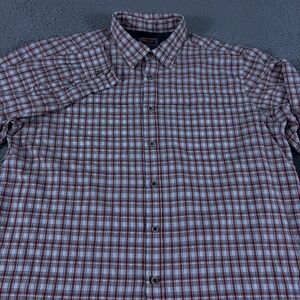 Wrangler Shirt Mens XL Red Plaid Roll Tab Sleeve Hike Fishing Outdoor Series ATG
